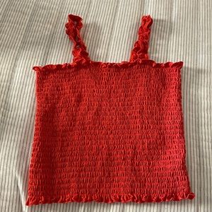 Red Ruched Tank, worn once.